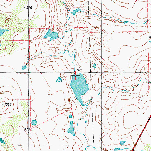 Topographic Map of Mayo Lake, TX