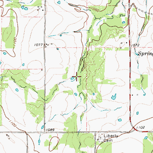 Topographic Map of Soil Conservation Service Site 2 Reservoir, TX