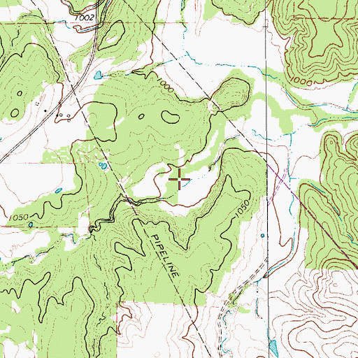 Topographic Map of Soil Conservation Service Site 4 Reservoir, TX