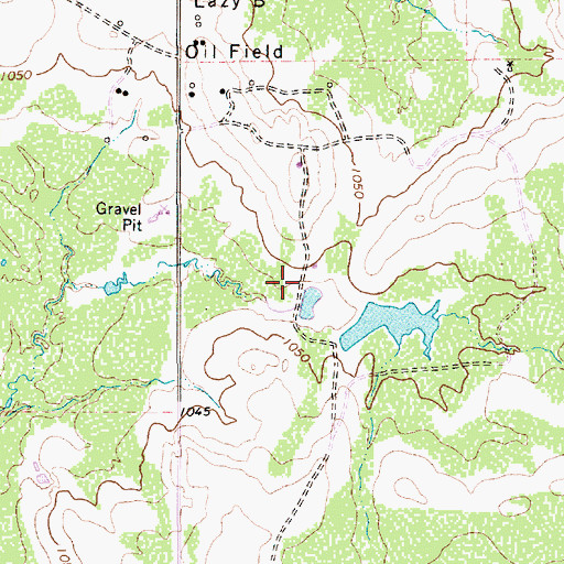 Topographic Map of Scaling Lake Dam, TX