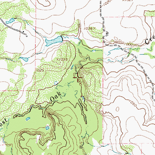 Topographic Map of Windthorst Lake Dam, TX
