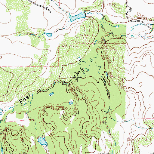 Topographic Map of Windthorst Lake, TX
