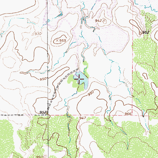 Topographic Map of Stephens Lake, TX