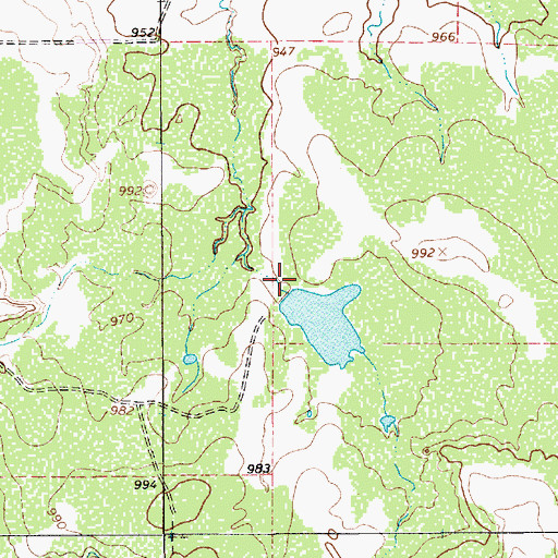 Topographic Map of Berend Lake Dam, TX