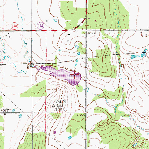 Topographic Map of Soil Conservation Service Site 5a Dam, TX