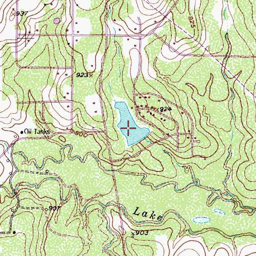 Topographic Map of Lake Number 1, TX