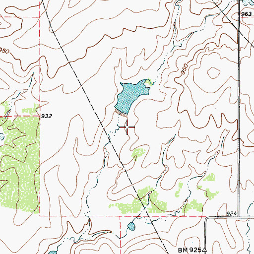 Topographic Map of Triangle T Lake Number 2, TX