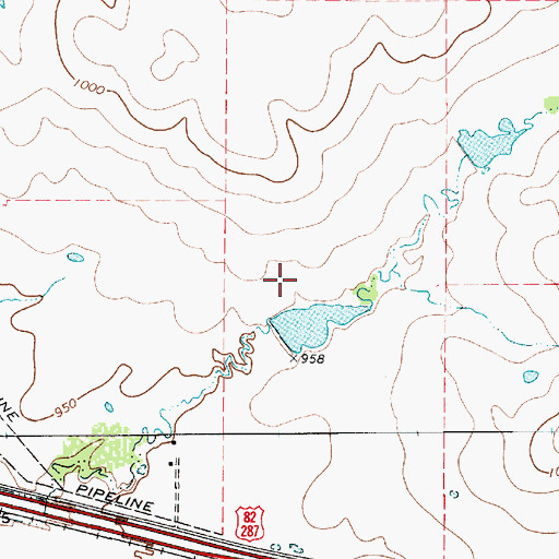 Topographic Map of Dowdy Lake Number 2, TX