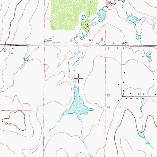 Topographic Map of Ferguson Lake Dam, TX