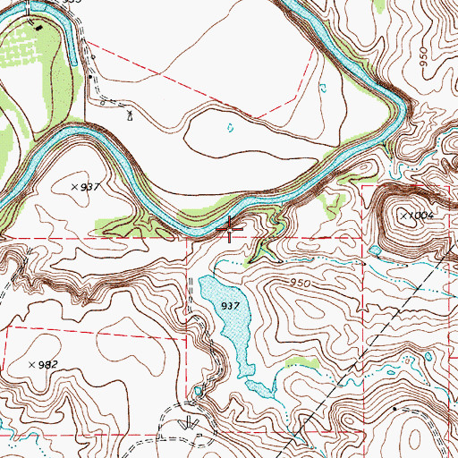 Topographic Map of Henry Lake, TX