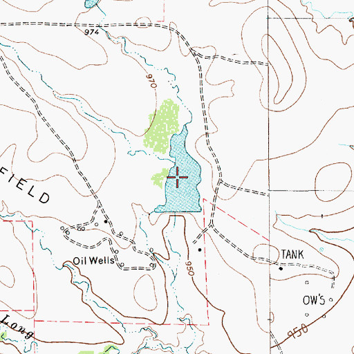 Topographic Map of Householder Lake, TX