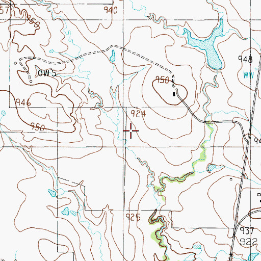 Topographic Map of Clay Unknown Lake Number 1, TX