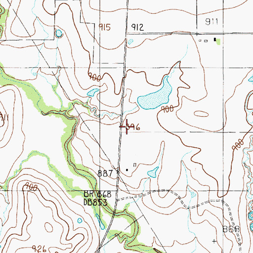 Topographic Map of Graf Lake Dam, TX