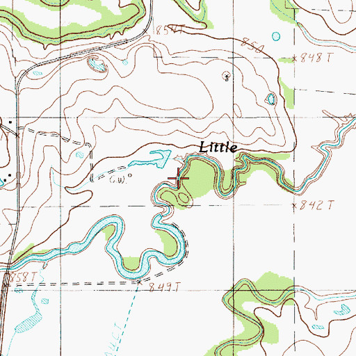 Topographic Map of Henrietta Reservoir 2 Dam, TX