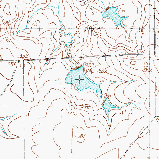 Topographic Map of Edwards Lake Number 2, TX
