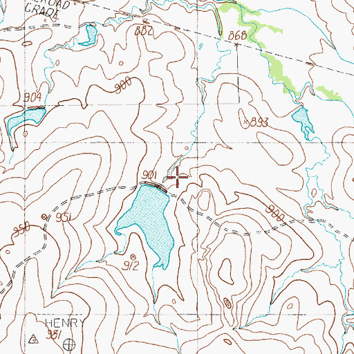 Topographic Map of Edwards Lake Number 3 Dam, TX