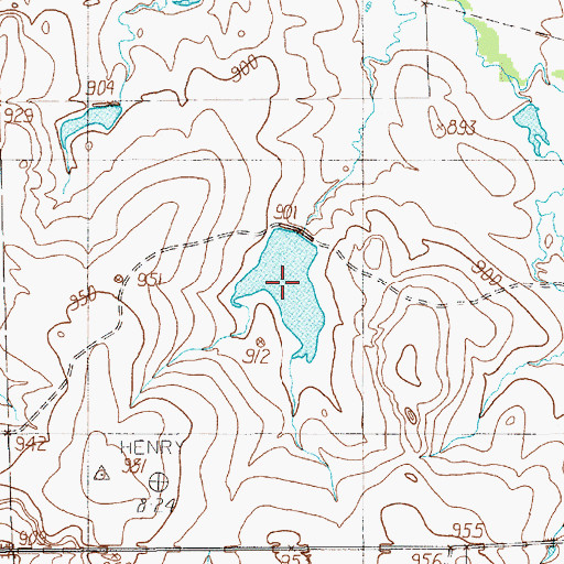 Topographic Map of Edwards Lake Number 3, TX