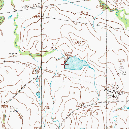 Topographic Map of Edwards Lake Number 4 Dam, TX