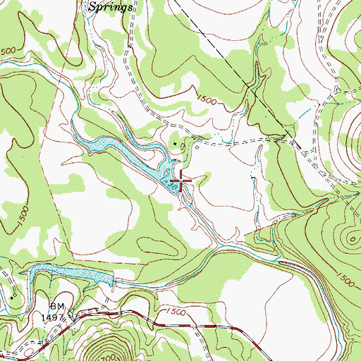 Topographic Map of McClennahan Lake 1 Dam, TX