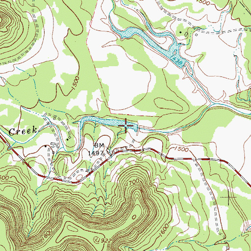 Topographic Map of McClennahan Lake 2 Dam, TX
