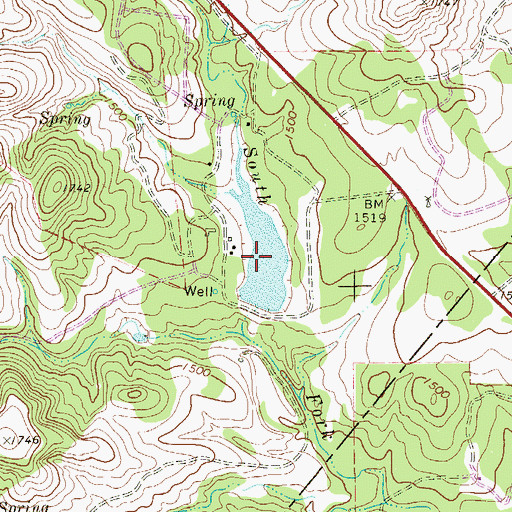 Topographic Map of Walton Lake, TX