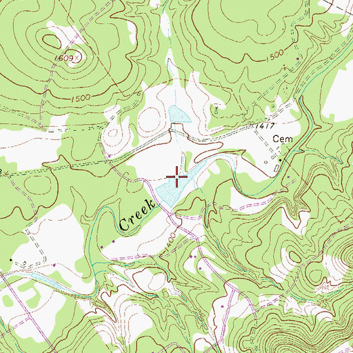 Topographic Map of Castle Lake, TX