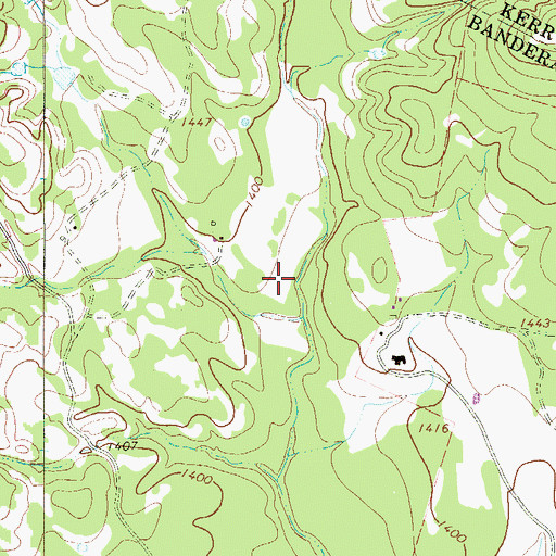 Topographic Map of Youngblood Lake, TX