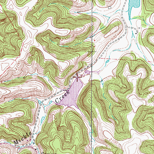 Topographic Map of Johnson Lake Dam, TX