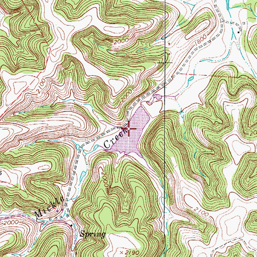 Topographic Map of Johnson Lake, TX