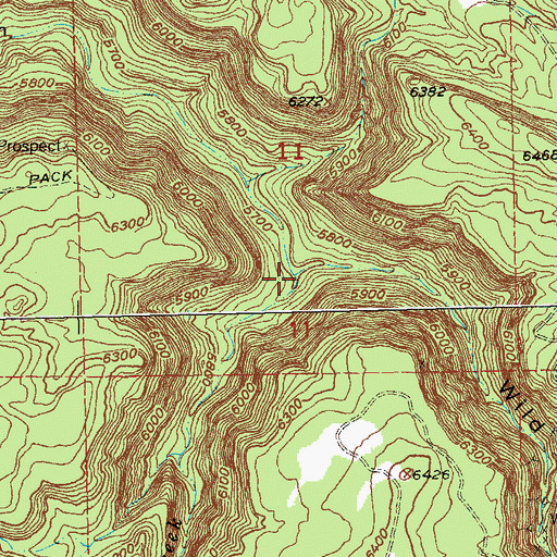 Topographic Map of Gregory Creek, CO