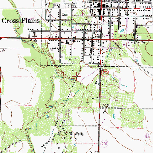 Topographic Map of McDonough Lake Dam, TX