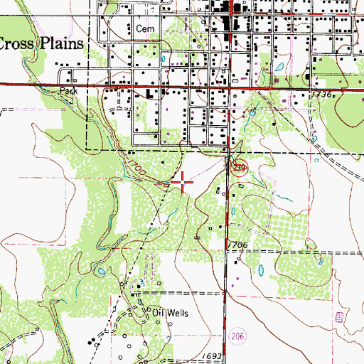 Topographic Map of McDonough Lake, TX