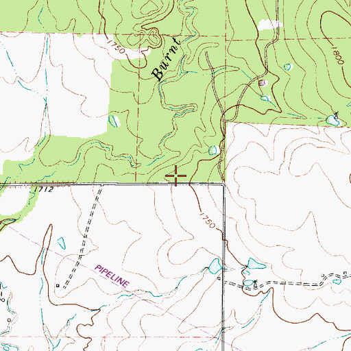 Topographic Map of Soil Conservation Service Site 18a Reservoir, TX