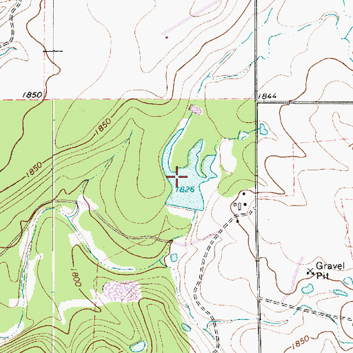 Topographic Map of Hall Lake, TX