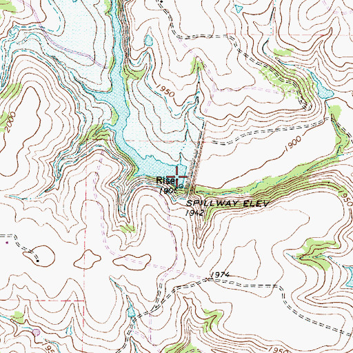 Topographic Map of Soil Conservation Service Site 2 Dam, TX