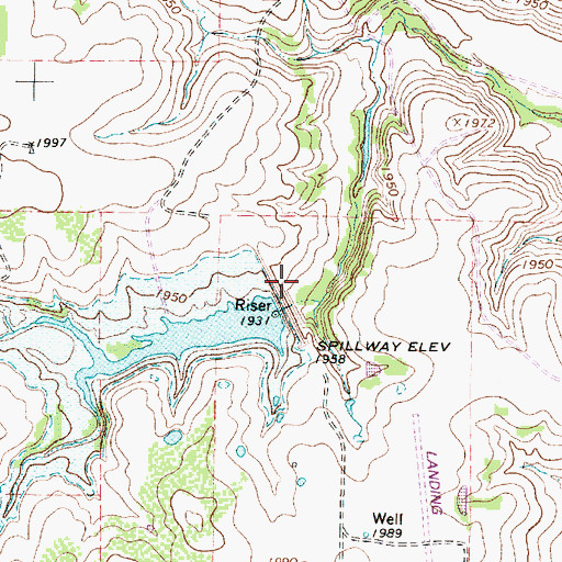 Topographic Map of Soil Conservation Service Site 1 Dam, TX