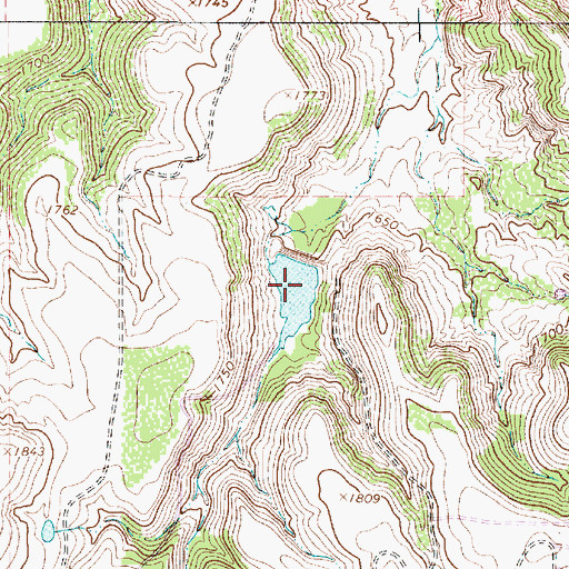 Topographic Map of Windham Lake, TX
