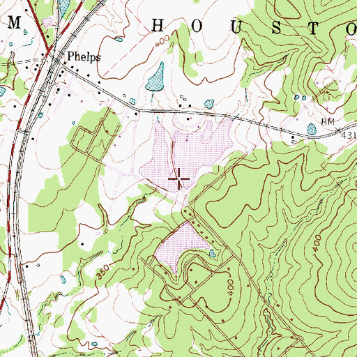 Topographic Map of Watson East Dam, TX