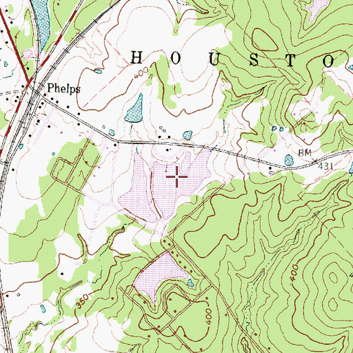 Topographic Map of Watson East Lake, TX