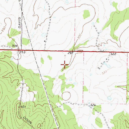 Topographic Map of Hendricks Lake, TX