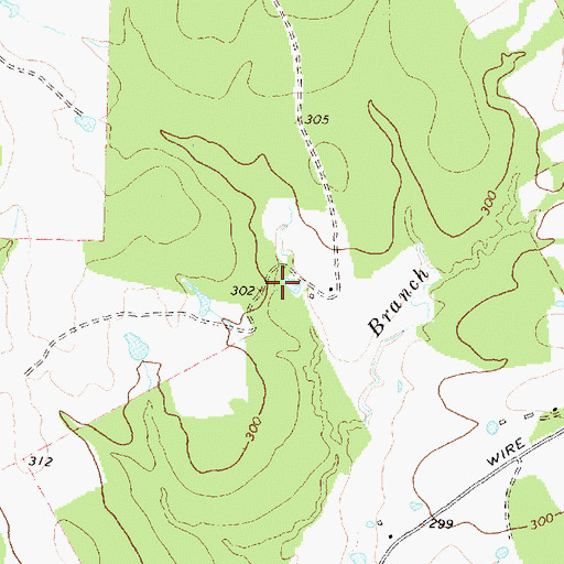 Topographic Map of Muecke Dam, TX