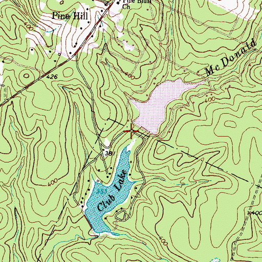 Topographic Map of Spring Lake Dam, TX