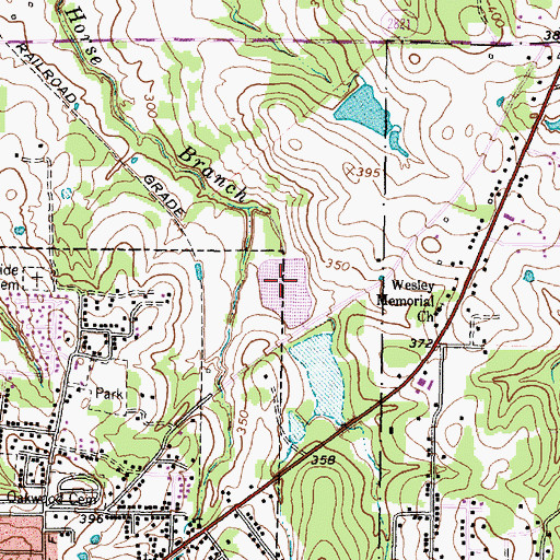 Topographic Map of Mathews Lake, TX