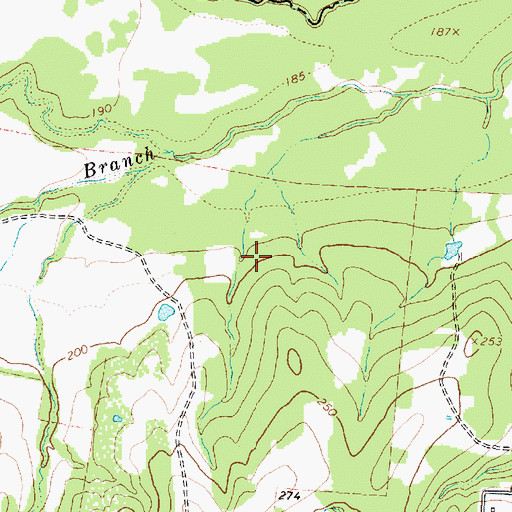 Topographic Map of Brod Lake Dam, TX