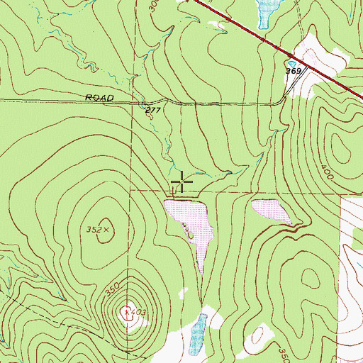 Topographic Map of Rose Lake Dam, TX