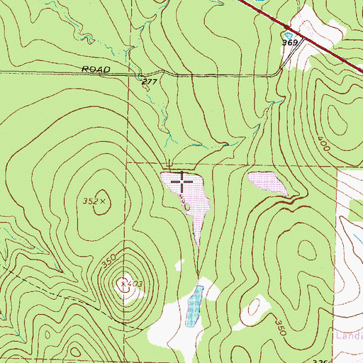 Topographic Map of Rose Lake, TX