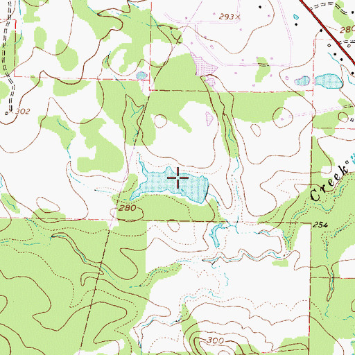 Topographic Map of Fails Lake, TX