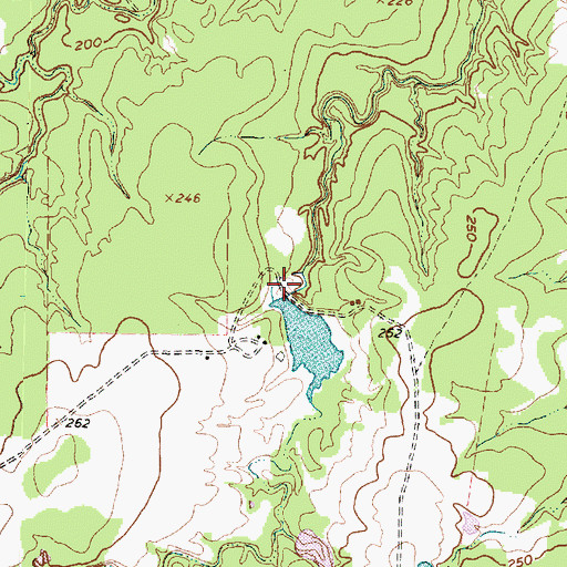 Topographic Map of Jameson Dam, TX