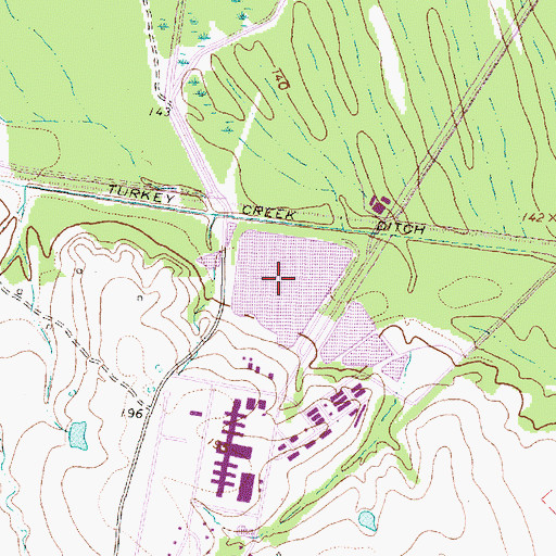 Topographic Map of Ellis Reservoir, TX
