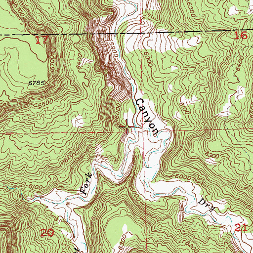 Topographic Map of West Fork Dry Creek, CO
